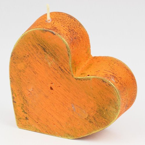 Rustic loft srdce p oranž 135x135x40