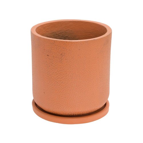 J145 kvetináč + miska belle metal antik bronzová 30x31cm s