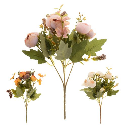 Kytica ranunculus, zeleň mix/3f 31cm