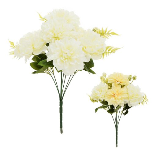 Kytica dalia,pivonka, zeleň mix/2f 45cm