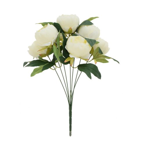 Kytica pivonka biela 43cm