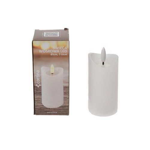 Svet.led roztaveny vosk biely 10x5cm 7/25