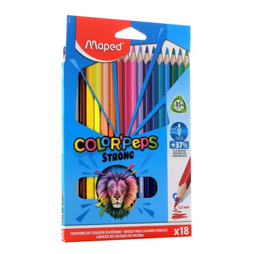 Pevná cena pastelky maped trojhr color/peps/strong 18far