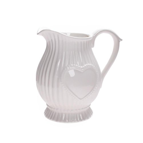 Váza džbán keramika 19x13,5x18,5cm biely