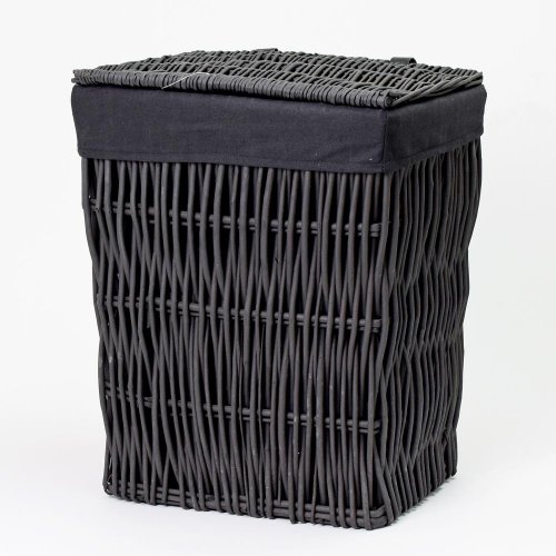 353fl/s prútený koš čierny m: 38x28x46cm