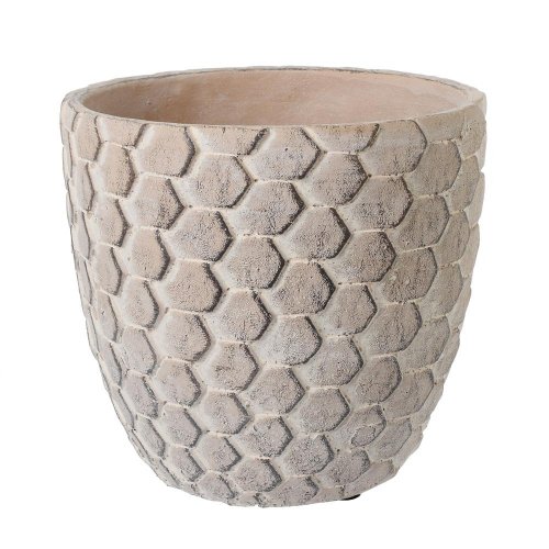 Obal cement antique lt. brown d18*h16.5cm