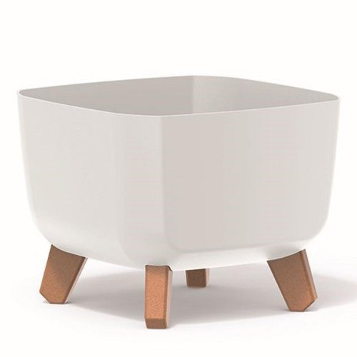 Dgql240 kvetináč gracia sq.na nohách biely 24x24xv18,7cm