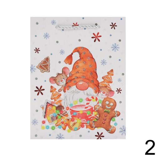Darčeková taška vianoce gliter 32*26*12cm