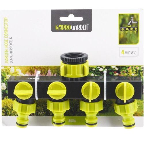 Adaptér záhrad. hadice 1-4 zelený c24000040