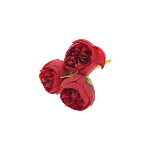 Hlava ranunculus bordový 3-puky 3cm