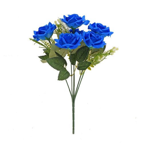 Kytica ruža modrá drob.kvety, zeleň 31cm