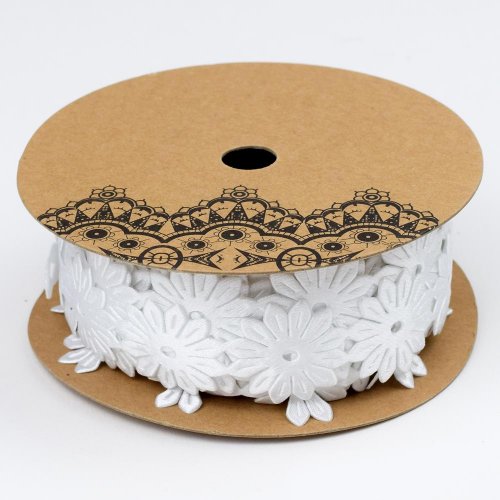 Hy-1475 stuha biela/kvietka 2,5x10y