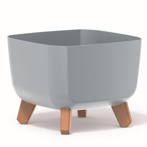 Dgql300 kvetináč gracia sq.na nohách sivý 29x29xv22cm