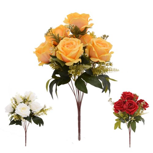 Kytica ruža x9 45cm mix/3f