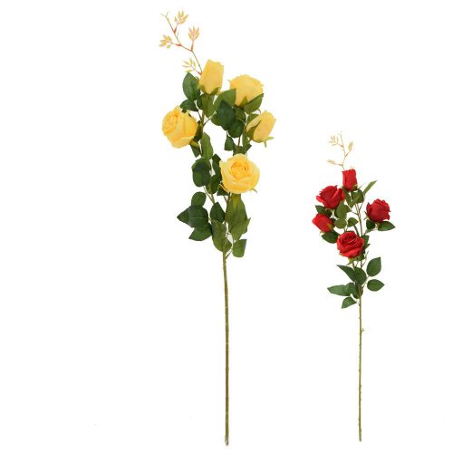 Ks ruža 5-hláv, zeleň, mix/2f 77cm