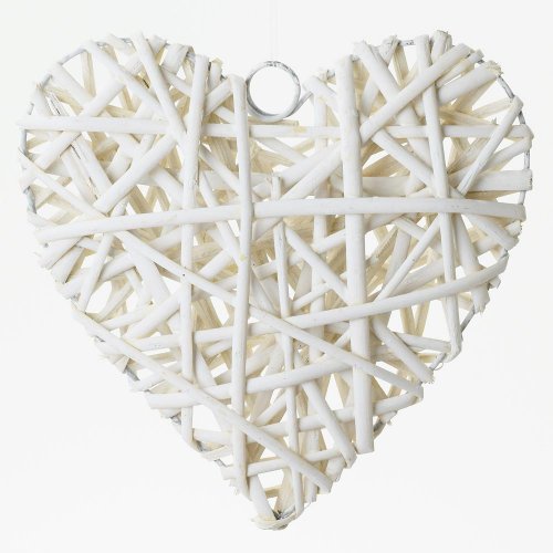 Prút. srdce biele 20x20x5cm