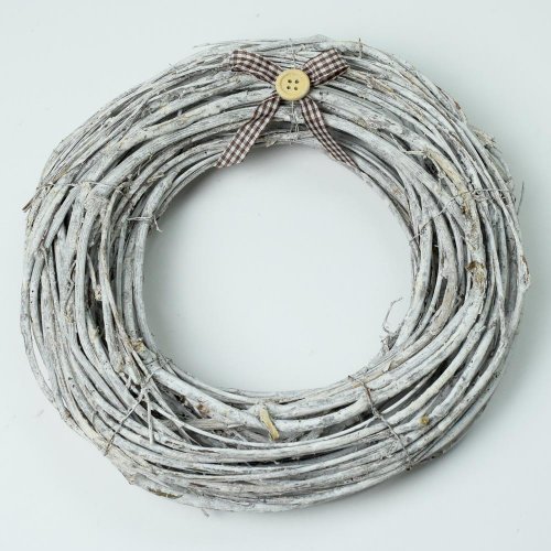 Veniec ratan šedý 25x25x6.5cm