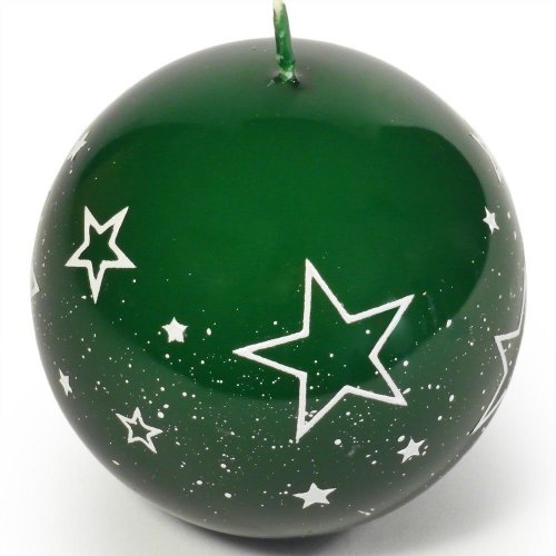 Biele hviezdy guľa 80 zelená