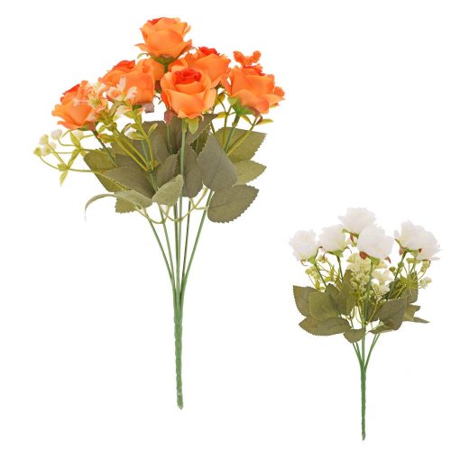 Kytica ruža, zeleň mix/2f 27cm