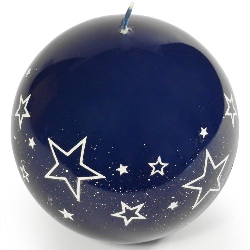 Biele hviezdy guľa 100 modra