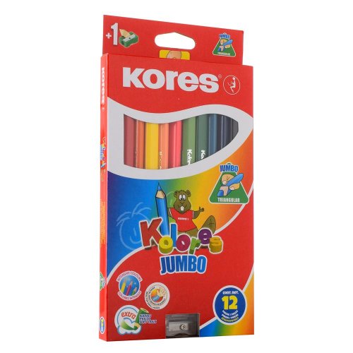 Pevná cena pastelky jumbo trojhran.so strúhadlom/12ks