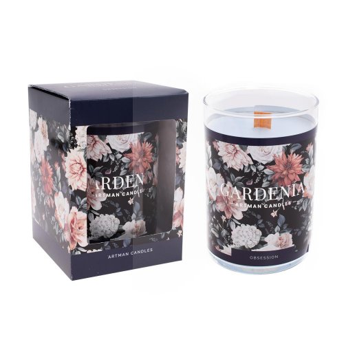 Voň.v skle gardenia veľ.1200gr modrá