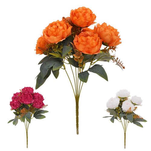 Kytica pivónia x7 40cm mix/3f