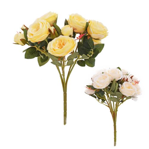 Kytica ruža, zeleň mix/2f 32cm