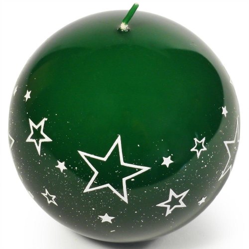 Biele hviezdy guľa 100 zelená