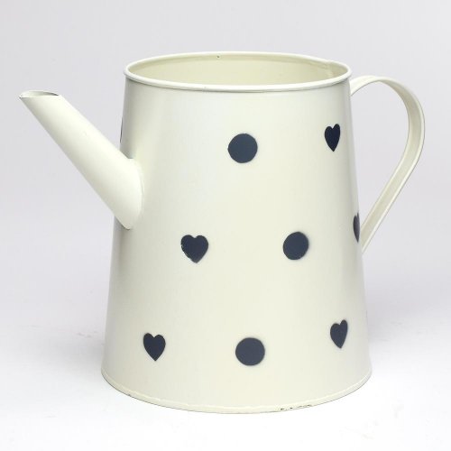 Váza krhla kov krém veľké bodky v:18x13cm super cena