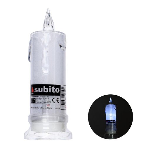 Svet.led s glitrom 7/23/slc bat biela 2xr6 art.572,655 18cm