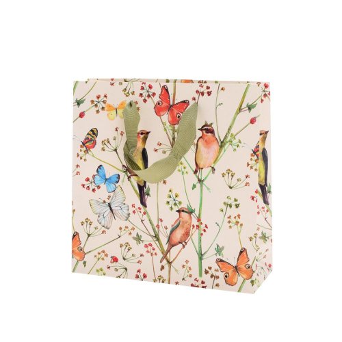 Agb1023610 taška darč.17x17x6cm birds and butterflies