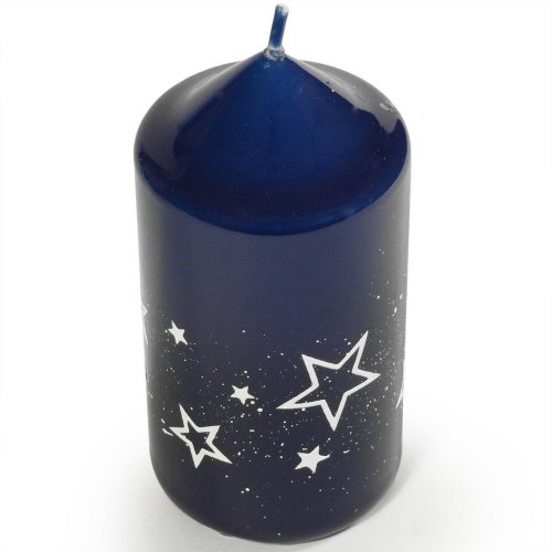 Biele hviezdy valec 100 modrý
