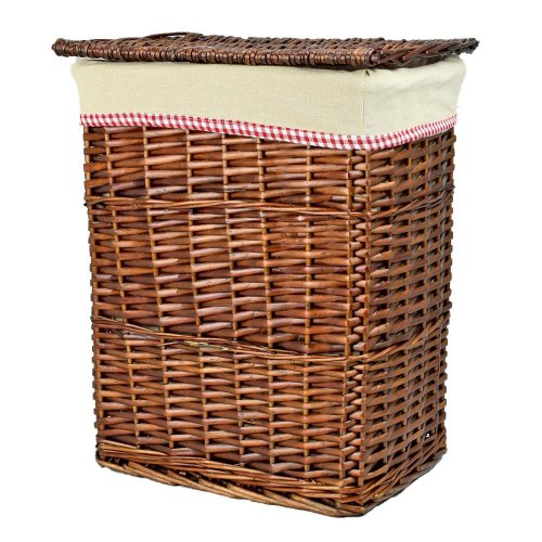 Prútený koš s/3 tm.hnedý m:43x29x60cm