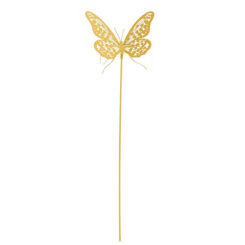 Zápich motýľ žltý plech 38*11*8,5cm