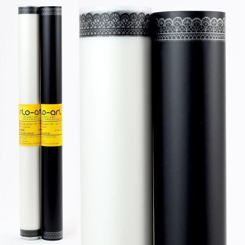 Fólia smútočná biela/čierna 50cm x 8m