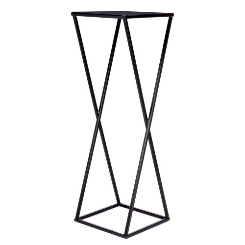 Kw437 stojan na 1 kvet tvar x čierny 23x23xv68cm