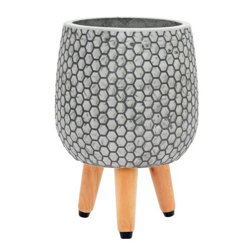 J53 obal na nožičkách mia šedá 40h58cm l