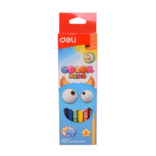 Pevná cena pastelky deli trojhranné jumbo 6 farieb color kids ec00660