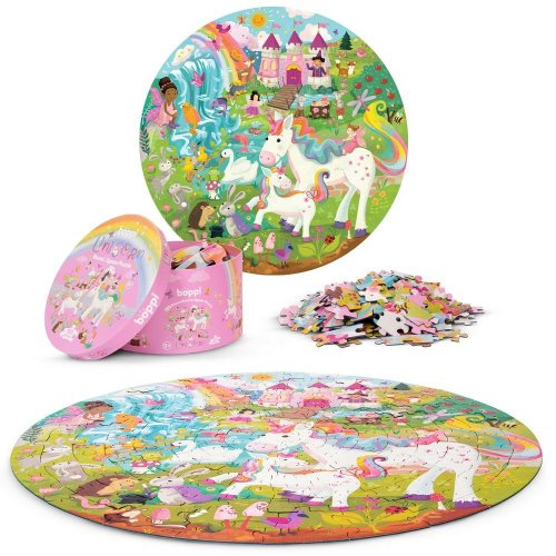 Puzzle okrúhle 150 dielov boppi - jednorožec brp009