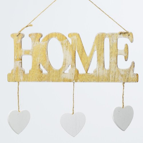 Záves drevo mix home,love biele