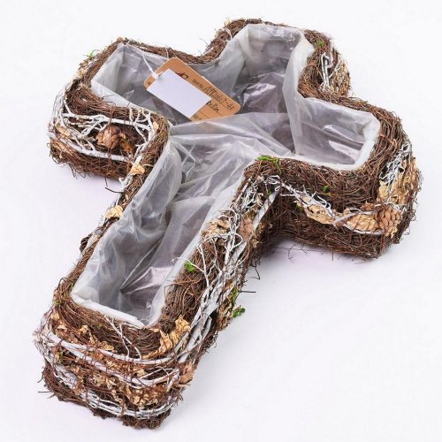 Obal kríž prútie šišky 40x28x8cm