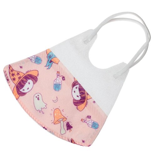 Detské rúška s/20 halloween ružové jednorázové