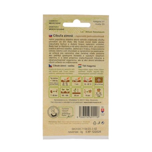 Cibuľa zimná na zväzkovanie 3g japanese single steam