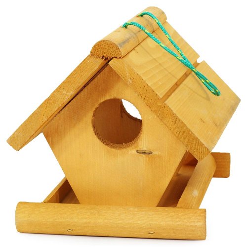 T0016 krmítko drevo malé hladké terakota 21x19x17cm