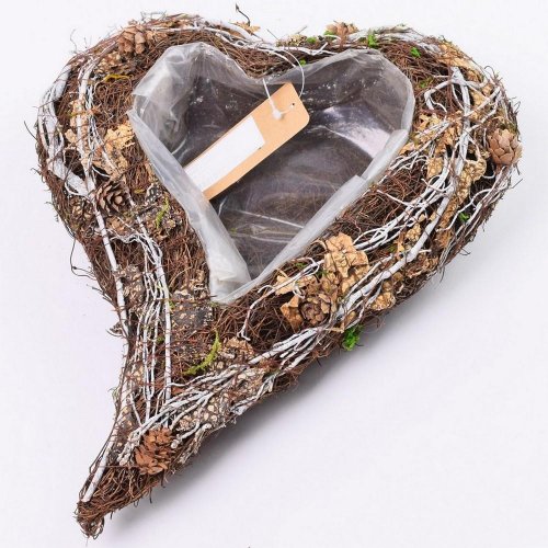 Obal srdce prútie šišky 35x25x9cm