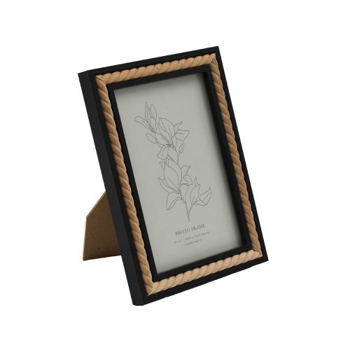 Fotorámik čierny s korálkami 12,5x17,5cm