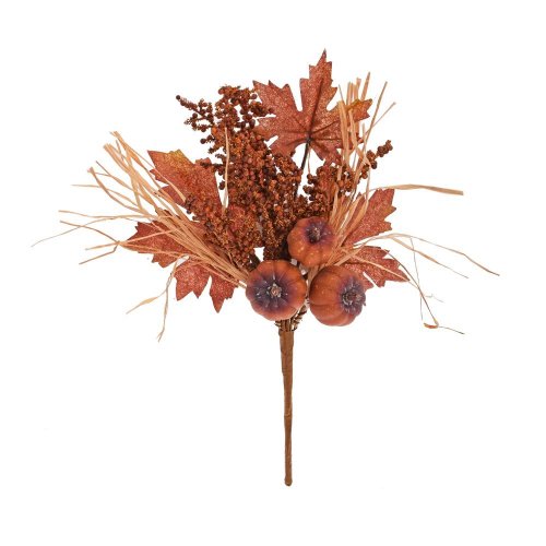 Zápich tekvice, javor.list, guličky hnedý 36cm