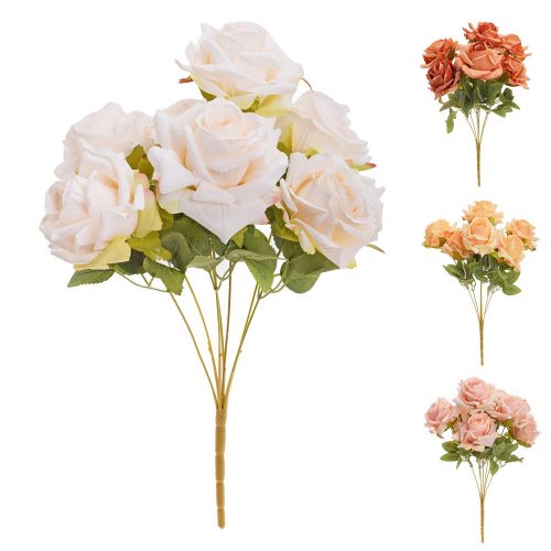 Kytica ruža x7 42cm mix f