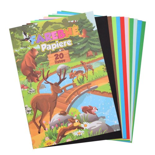 Pevná cena farebný papier 20 hárkov